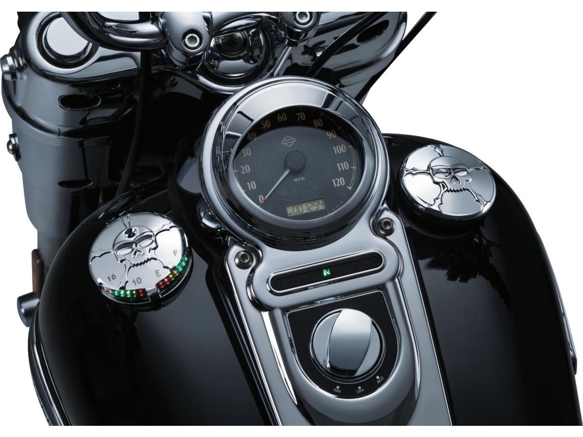Kuryakyn Vented Zombie Gas Cap Right Hand Thread Chrome Kuryakyn