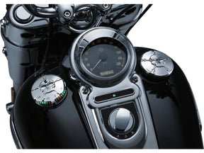Kuryakyn Vented Zombie Gas Cap Right Hand Thread Chrome Kuryakyn