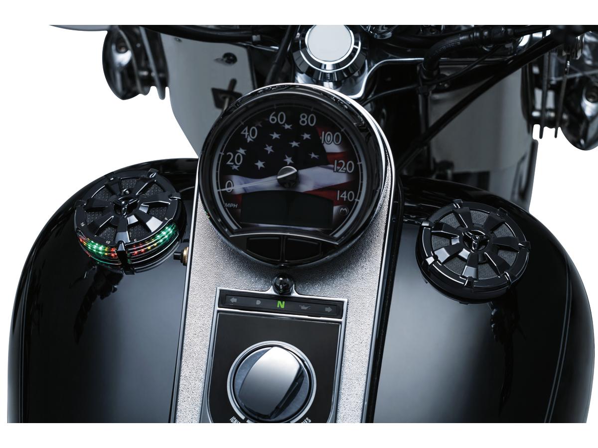 Kuryakyn Alley Cat Led Fuel And Battery Gauge, Gloss Black Fuel &Amp; Battery Gauge Kuryakyn Default Title