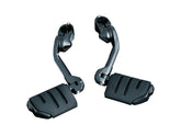 Kuryakyn Tour Tech Cruise Mounts With Heavy Duty Quick Clamps And Offset Arm Long Arm, Tridend Dually Iso Pegs Black, Gloss Kuryakyn Default Title