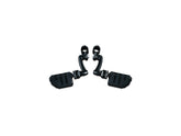 Kuryakyn Longhorn Offset Highway Pegs With 1 1/4" Magnum Quick Clamp Trident Dually Pegs Black, Gloss Kuryakyn Default Title