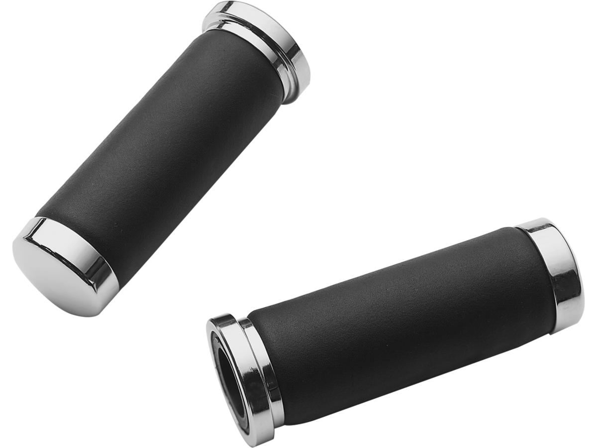 Cce Leather Cushion Grips Chrome 1" Throttle Cables Cce Default Title
