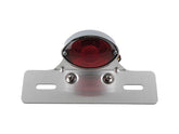 Cce Micro Cateye Taillight With License Plate Bracket With License Plate Bracket Chrome Dual Filament Cce Default Title