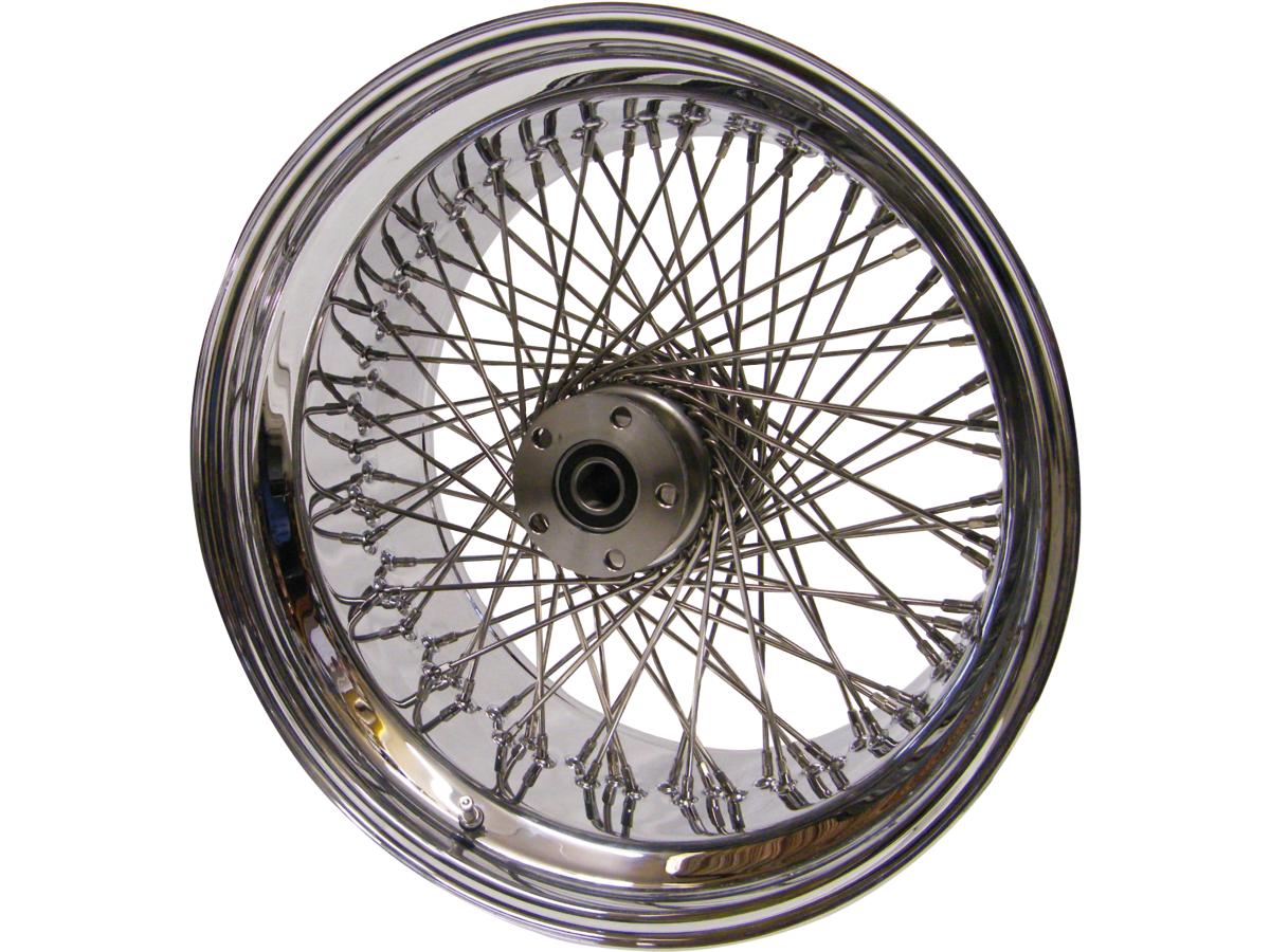 Tts 80 Spoke Wheel Assembly, 18 X3.50 Front, Single Flansh, Chrome 80 Spoke Wheel Tts Default Title