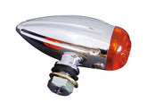 Shin Yo Micro Bullet Grooved Turn Signal With Milling Chrome Amber Halogen Shin Yo Default Title