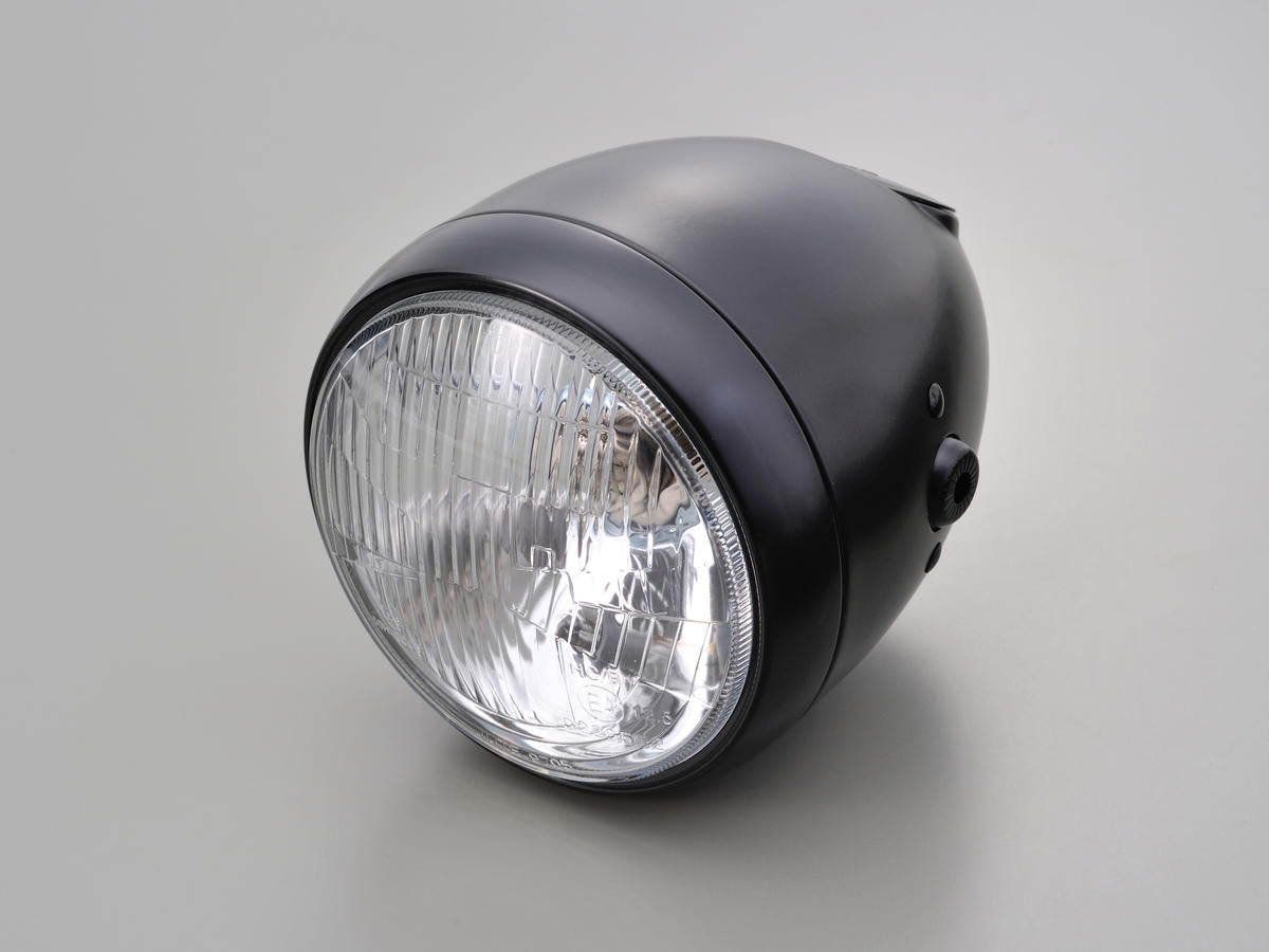 Daytona Japan Vintage 5 3/4" Headlight Black Powder Coated H4 Daytona Japan