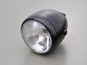 Daytona Japan Vintage 5 3/4" Headlight Black Powder Coated H4 Daytona Japan
