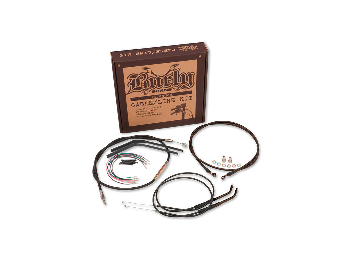 Burly Brand 16" Gorilla Bar Cable Kit Black Vinyl Non Abs Burly Brand Default Title
