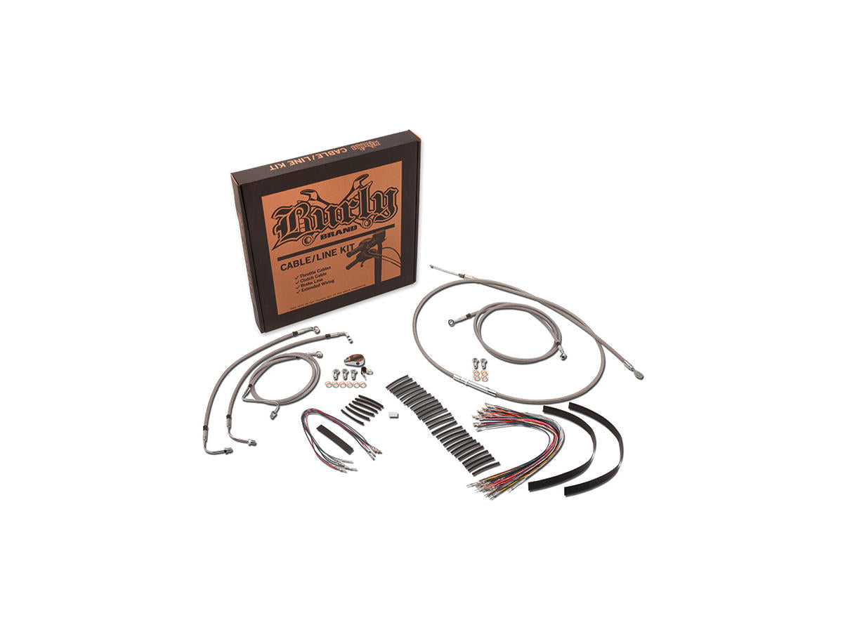 Burly Brand 14" Gorilla Bar Cable Kit Stainless Steel Clear Coated Abs Burly Brand Default Title