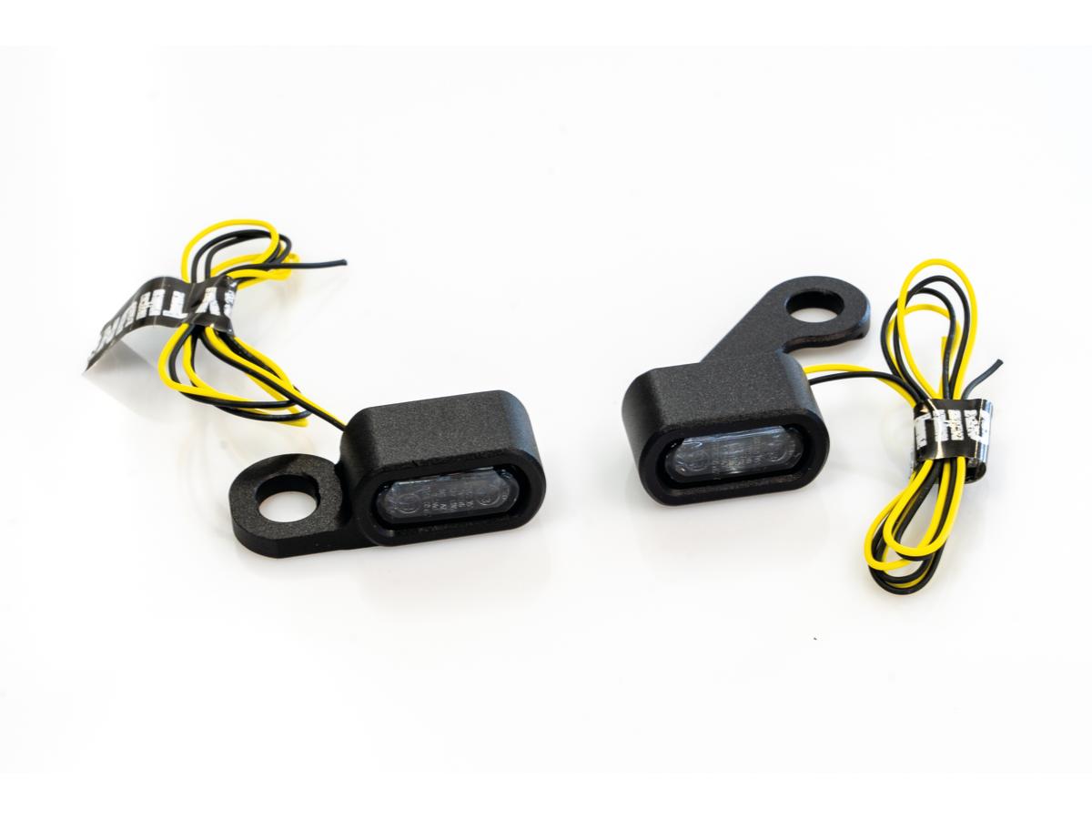 Thunderbike Stripe Led Turn Signal Black Powder Coated Light Smoke Led Thunderbike
