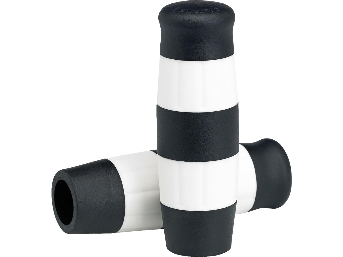 Lowbrow Flying Monkey Grips Black White 1" Throttle By Wire Throttle Cables Lowbrow Default Title