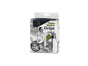 Lowbrow Flying Monkey Grips Black White 1" Throttle By Wire Throttle Cables Lowbrow