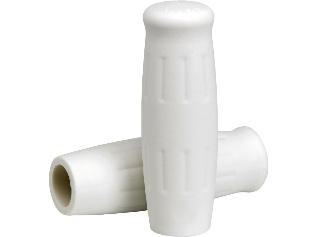 Lowbrow Classic Grips White 1" Throttle By Wire Throttle Cables Lowbrow Default Title
