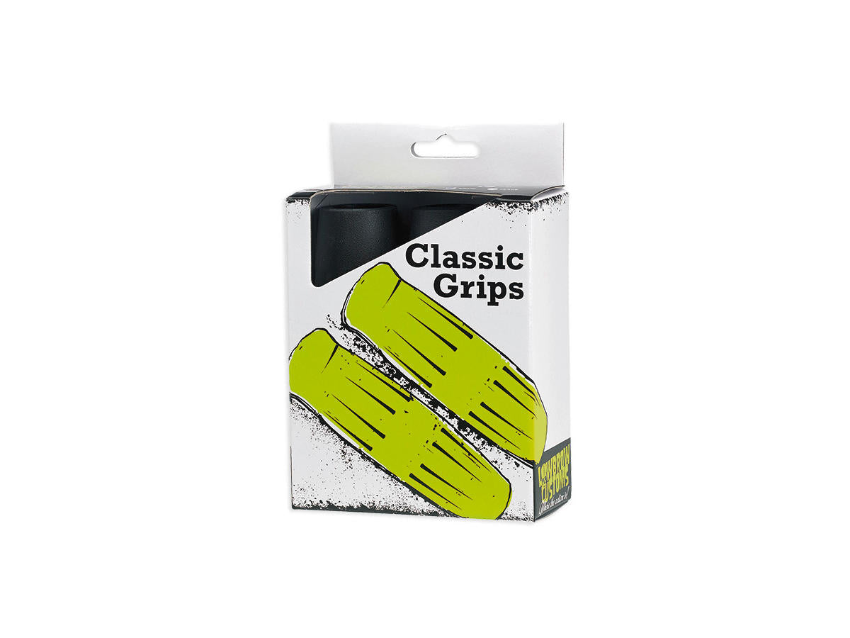 Lowbrow Classic Grips Natural Gum 1" Throttle By Wire Throttle Cables Lowbrow