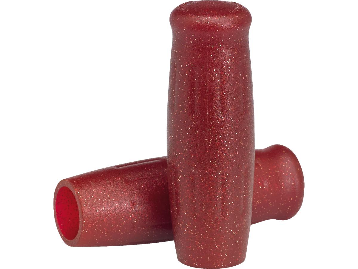Lowbrow Classic Grips Red Metalflake 1" Throttle By Wire Throttle Cables Lowbrow Default Title