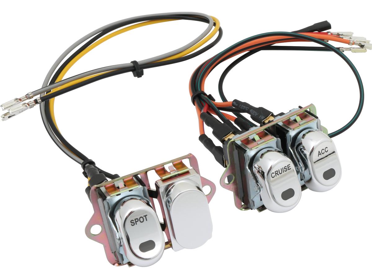 Cce Fairing Rocker Switch Kit Spot/Accessories/Cruise Chrome Cce