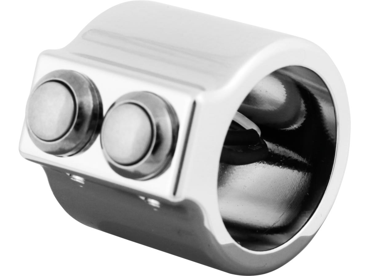 Cce Cce, Switch Housing Kit, 1" Diameter Handle Bar, Dual Button, Billet Aluminum, Chrome Switch Housing Dual Button Cce Default Title
