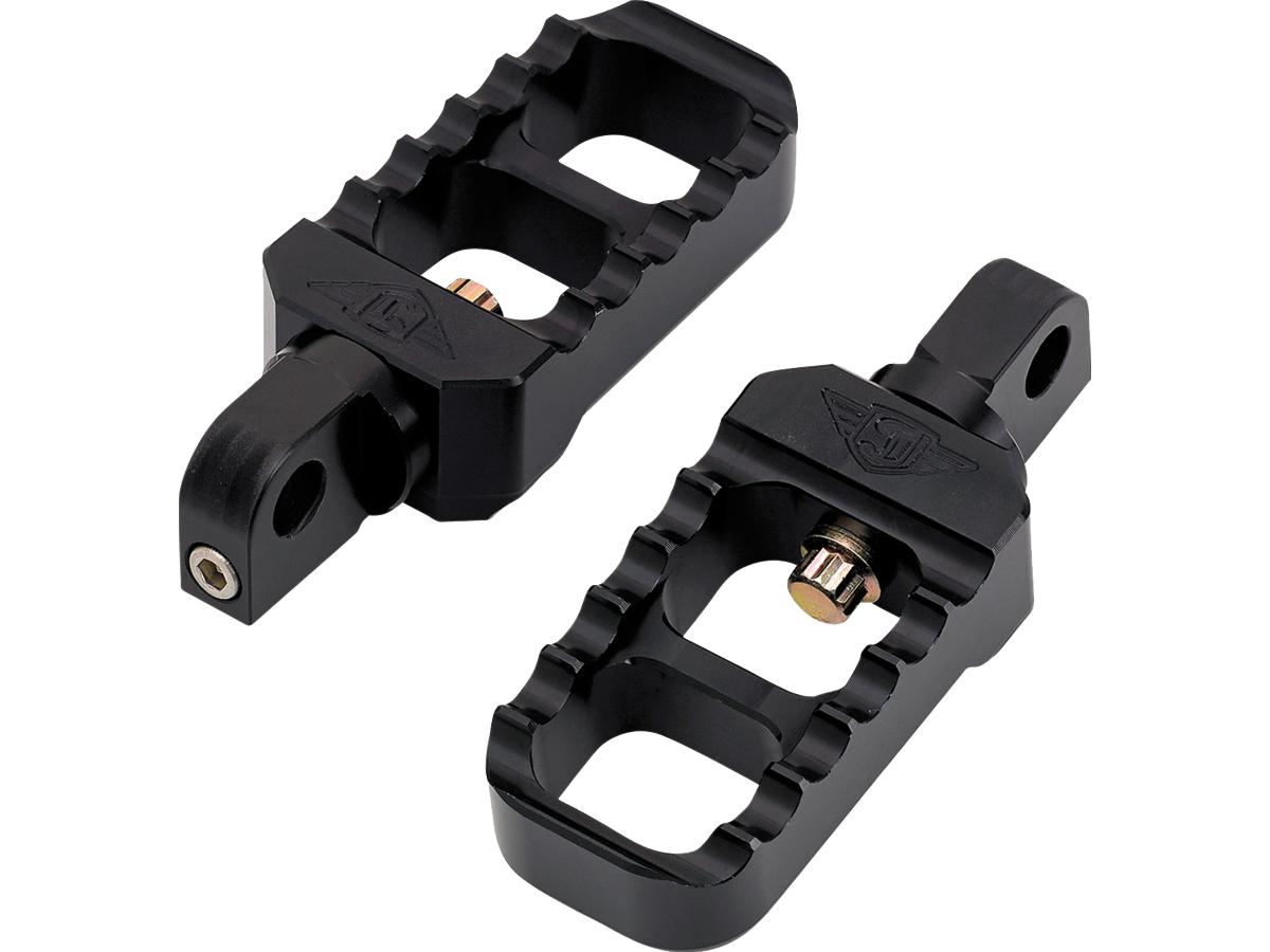 Joker Machine Stubby Serrated Adjustable Foot Pegs Stubby Version Black, Anodized Joker Machine