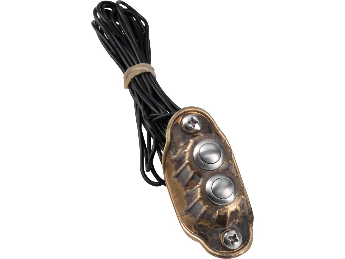 Kustom Tech Deluxe Switch Housing Dual Button Brass Raw Kustom Tech Default Title