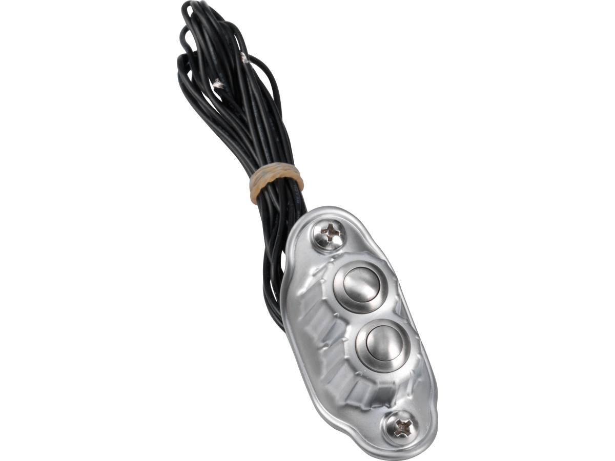 Kustom Tech Deluxe Switch Housing Dual Button Chrome Satin Kustom Tech Default Title