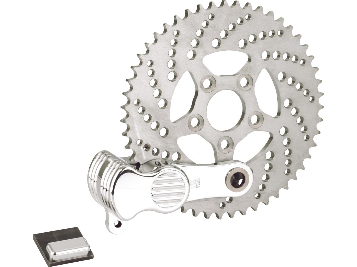 Kustom Tech Drilled Brake Sprocket Kit Polished Rear Kustom Tech