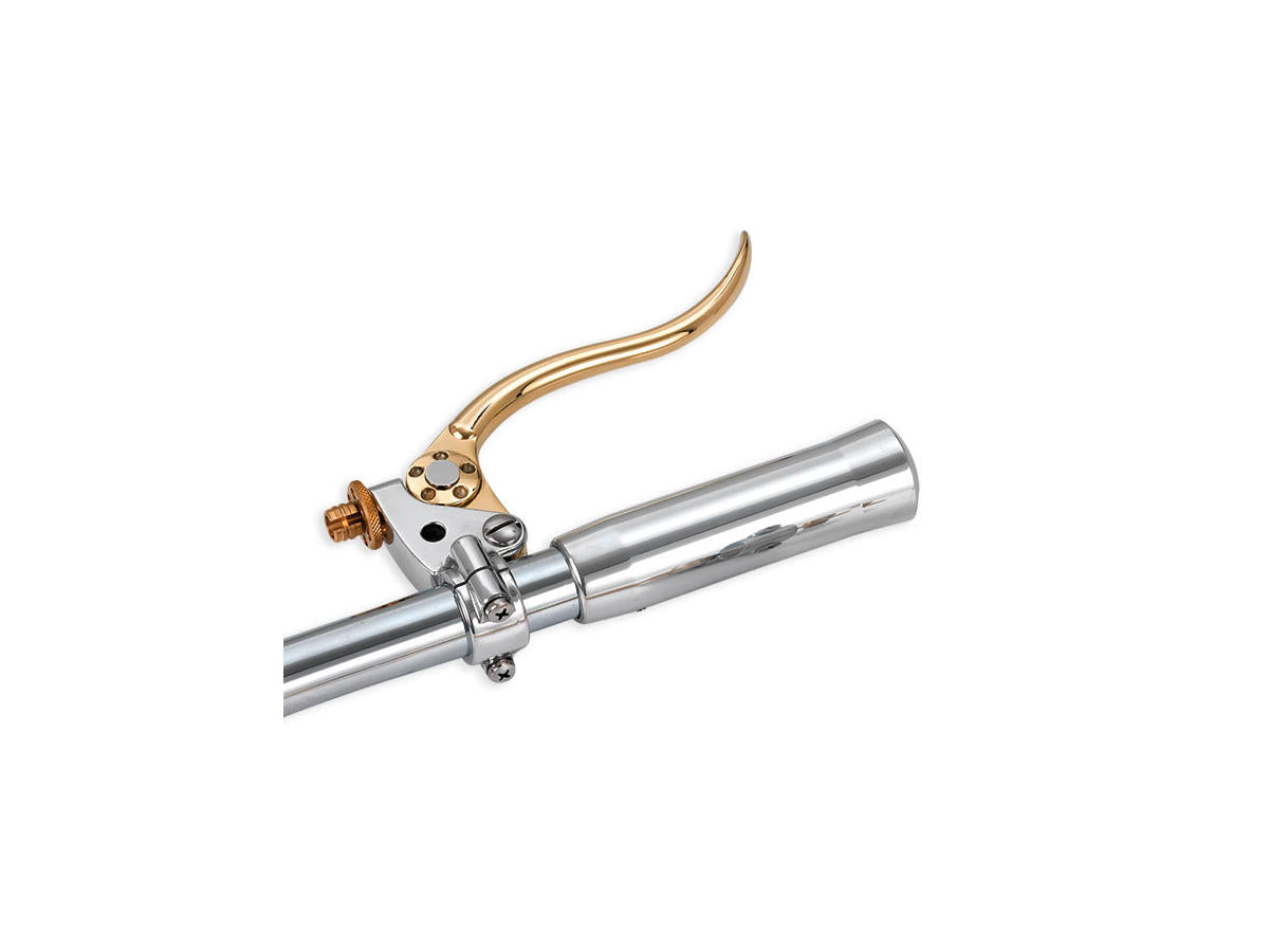 Kustom Tech Deluxe Brake Perch Assembly Brass Polished Lever Aluminium Polished 1" Cable Operated Kustom Tech Default Title