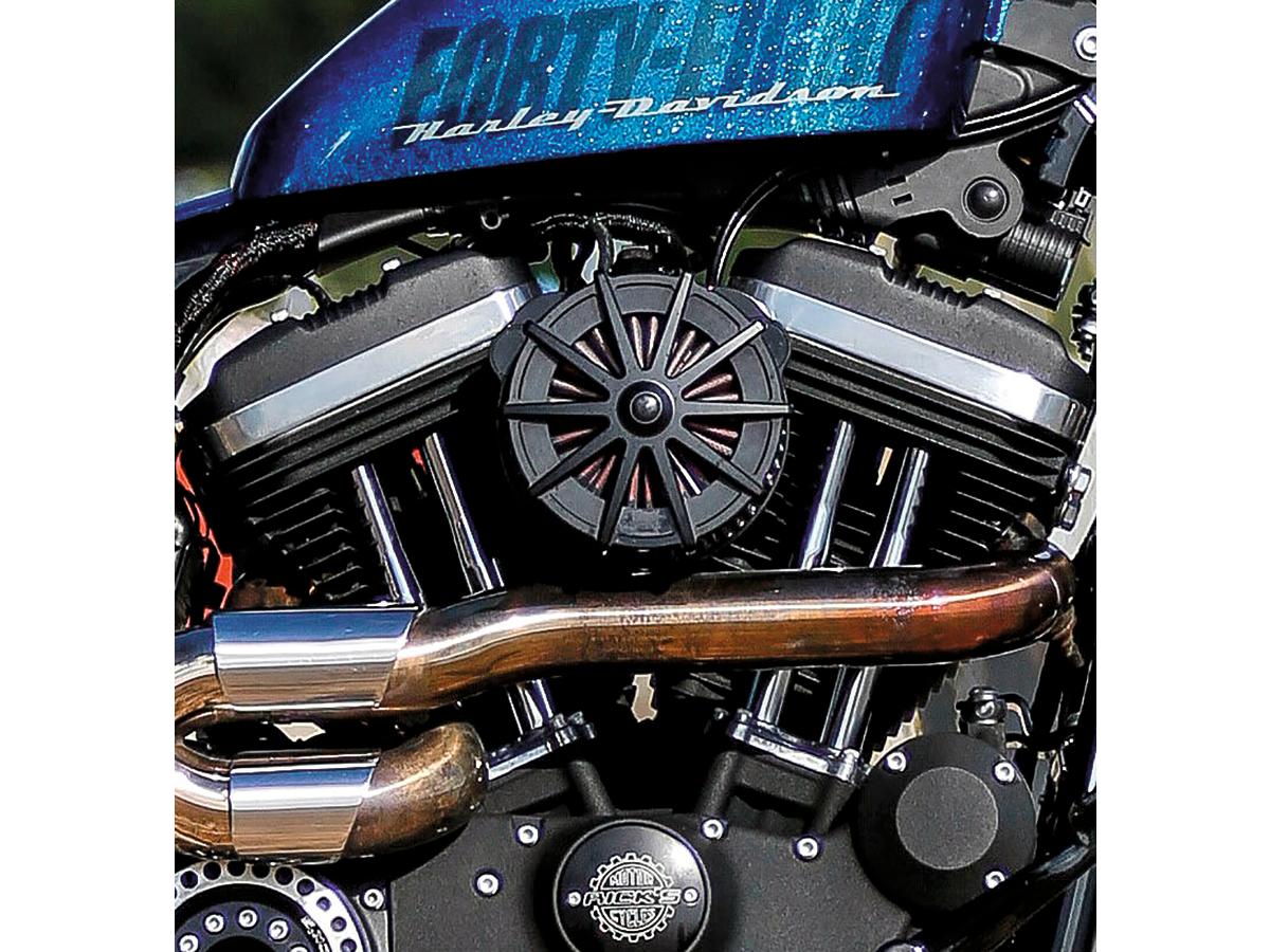 Ricks Motorcycles Good Guys 2 Spoke Air Cleaner Cover Black Ricks Motorcycles