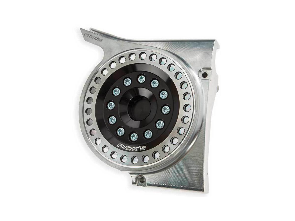 Ricks Motorcycles Belt Protektor, Off Set Pulley Cover Black Ricks Motorcycles