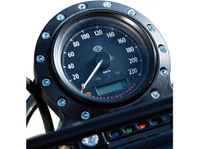 Ricks Motorcycles Iron Speedometer Housing For Sportster Black Anodized Ricks Motorcycles
