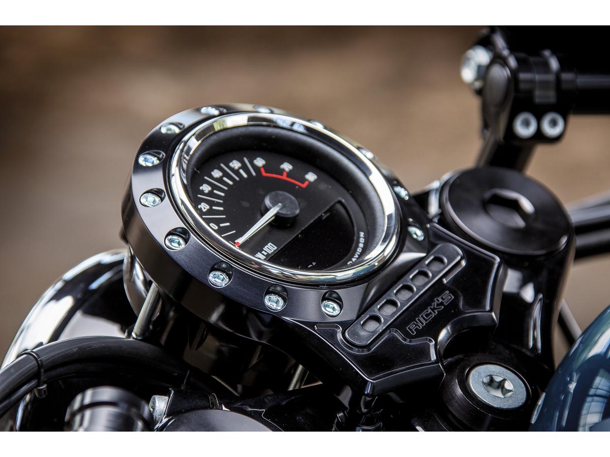 Ricks Motorcycles Iron Speedometer Housing For Sportster Black Anodized Ricks Motorcycles