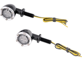 Chopper Kulture Led Turn Signal Aluminum Black Anodized Clear Led Chopper Kulture Default Title