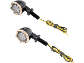 Chopper Kulture Led Turn Signal Brass Black Anodized Clear Led Chopper Kulture Default Title