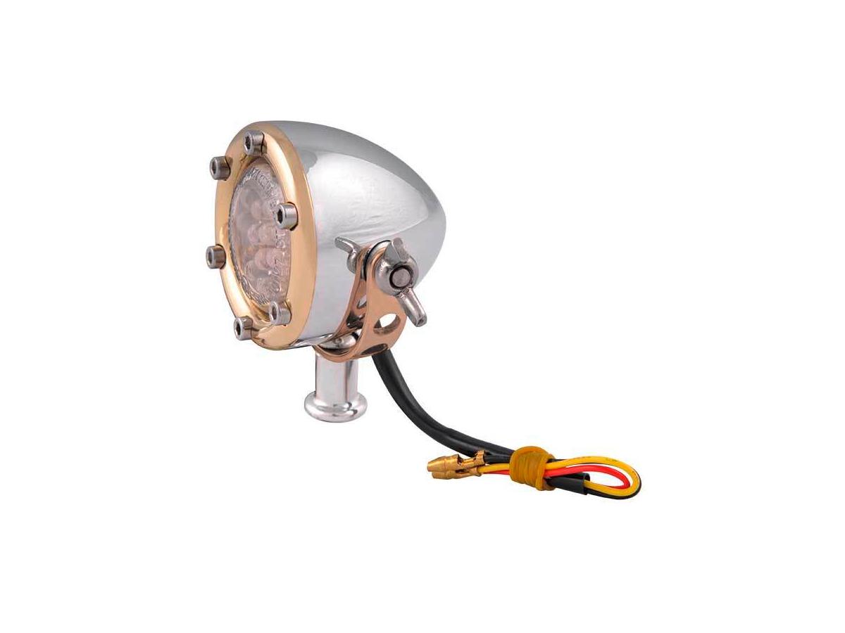 Chopper Kulture Led Taillight Black Aluminium Polished Clear Led Chopper Kulture Default Title