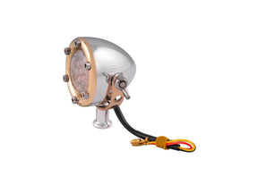 Chopper Kulture Led Taillight Black Aluminium Polished Clear Led Chopper Kulture Default Title