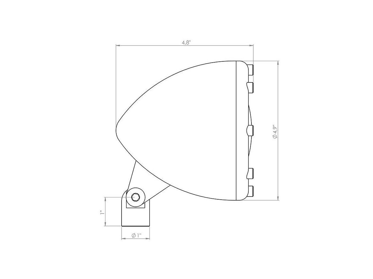 Chopper Kulture 4" Headlight Black H4 Chopper Kulture