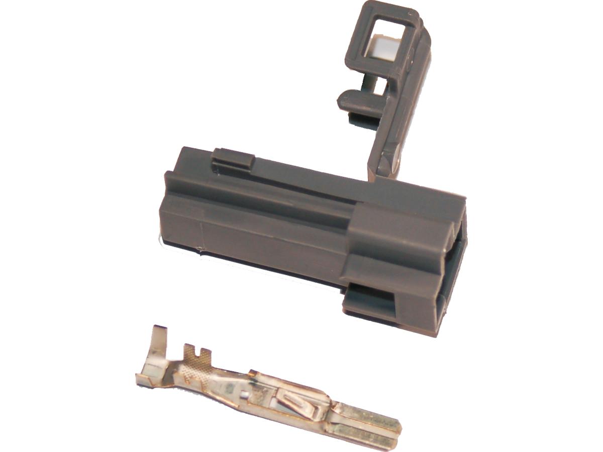 Namz 1 Position Oem "B+" Male Power Connector With Terminals Gray Namz Default Title
