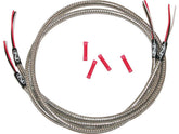 Namz 36" Turn Signal Harness Stainless Braided And Clear Coated For Switch Housing Mounted Signals Front Turn Signal Harness 36" Long Namz Default Title