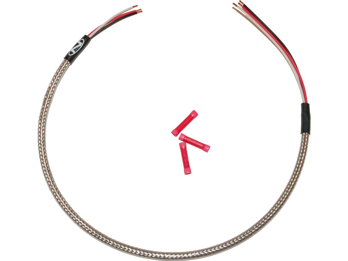 Namz Headlight Harness, Stainless Braided And Clear Coated, Stock Length, Universal Fittment Universal Headlight Harness Namz Default Title