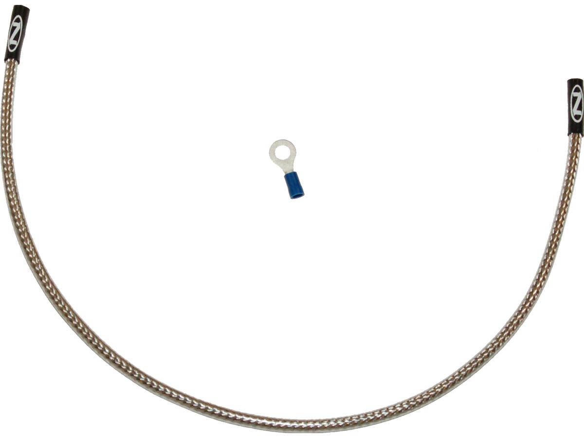 Namz Oil Sending Harness Cover, Stainless Braided And Clear Coated, Stock Length, Universal Fittment Oil Sending Harness Namz Default Title