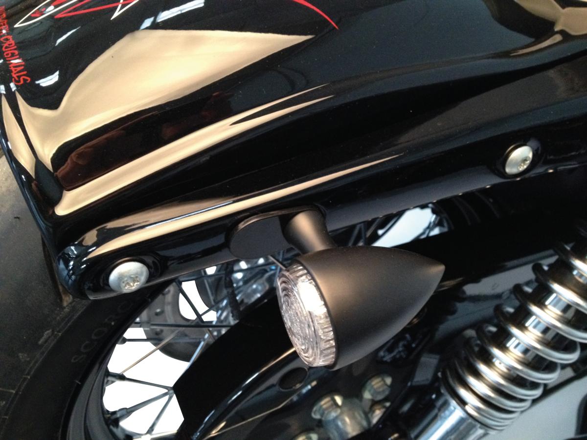 Cult Werk Turn Signal Mounting Plate Black Powder Coated Cult Werk