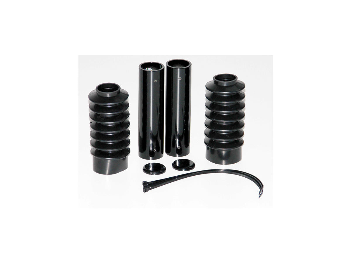 Cult Werk 6 Piece Fork Covers With Lower Fork Rubbers Plain Black Gloss Powder Coated Cult Werk Default Title