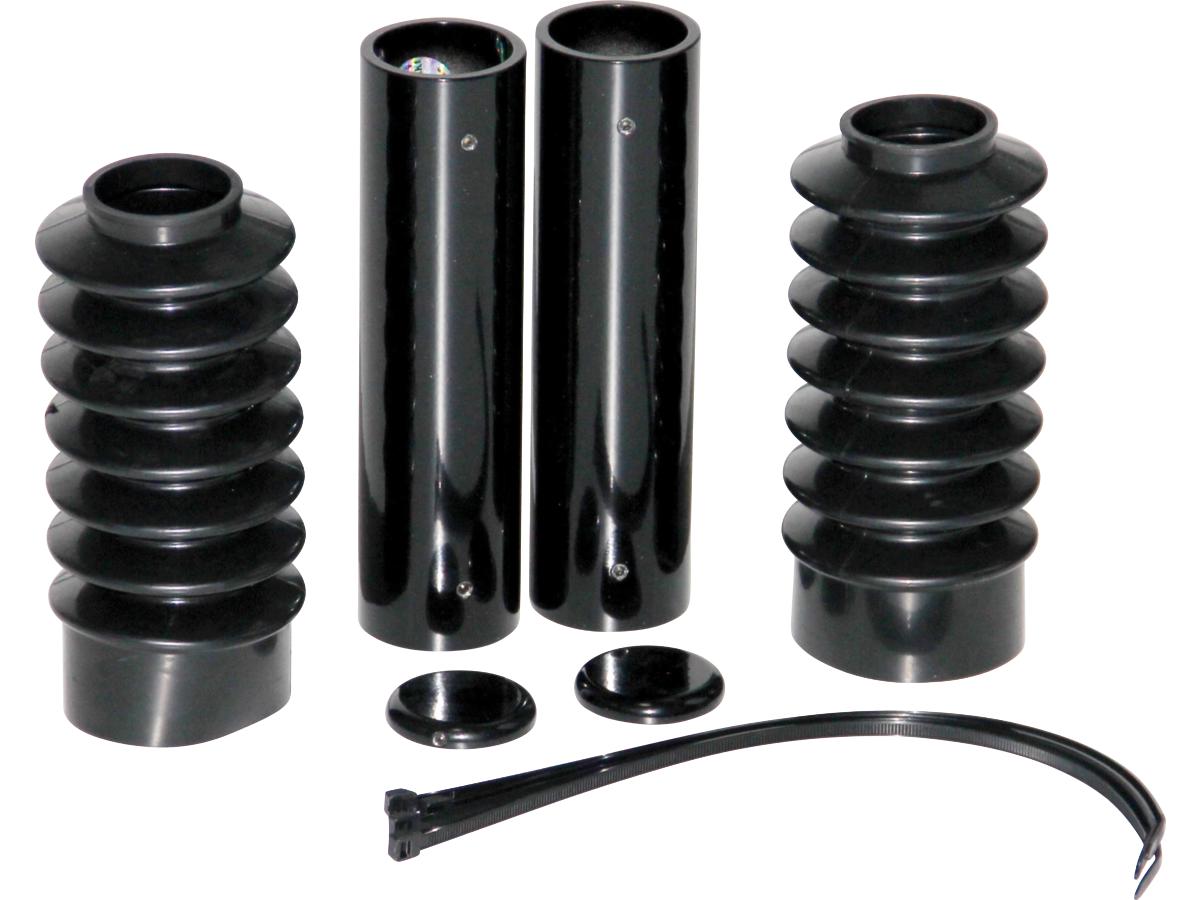 Cult Werk 6 Piece Fork Covers With Lower Fork Rubbers Plain Black Gloss Powder Coated Cult Werk Default Title