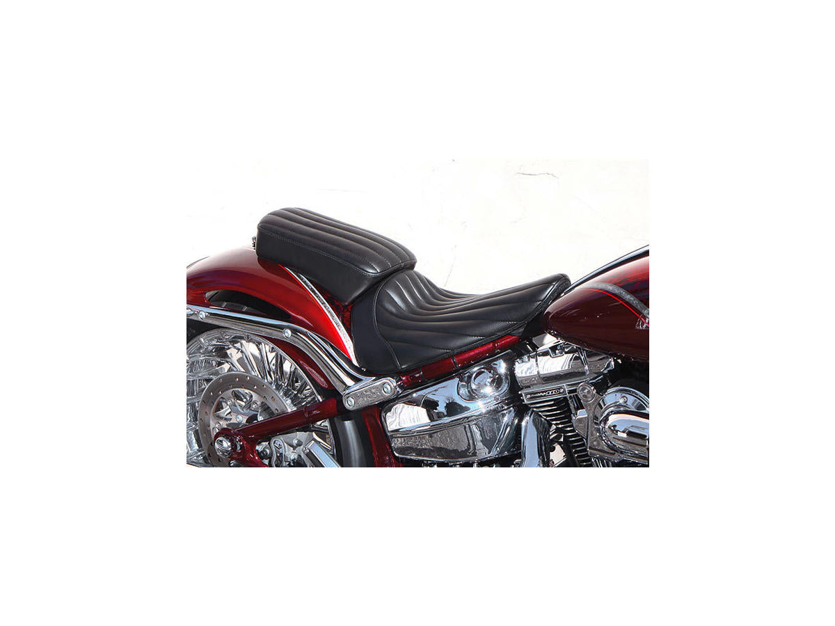 Custom Pilion Pad For Breakout Vertical Black Synthetic Leather Urethane Holy Death Motorcycle Co. Default Title