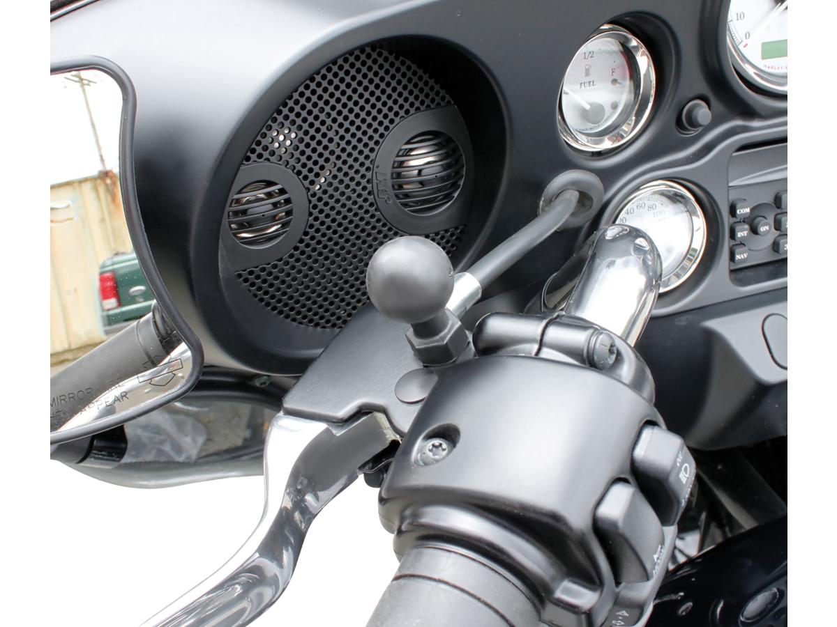 Ram Mounts Ram Mount Mirror Post Base With 1" Rubber Ball For Harley Davidson Motorcycles Mirror Mount Ram Mounts Default Title