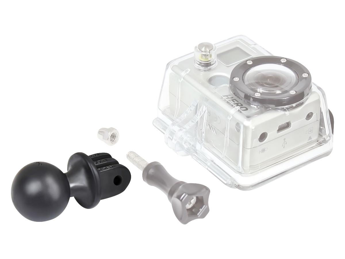 Ram Mounts Ram Custom Gopro Hero Adapter With 1" Rubber Ball Go Pro Hero Adapter Ram Mounts Default Title