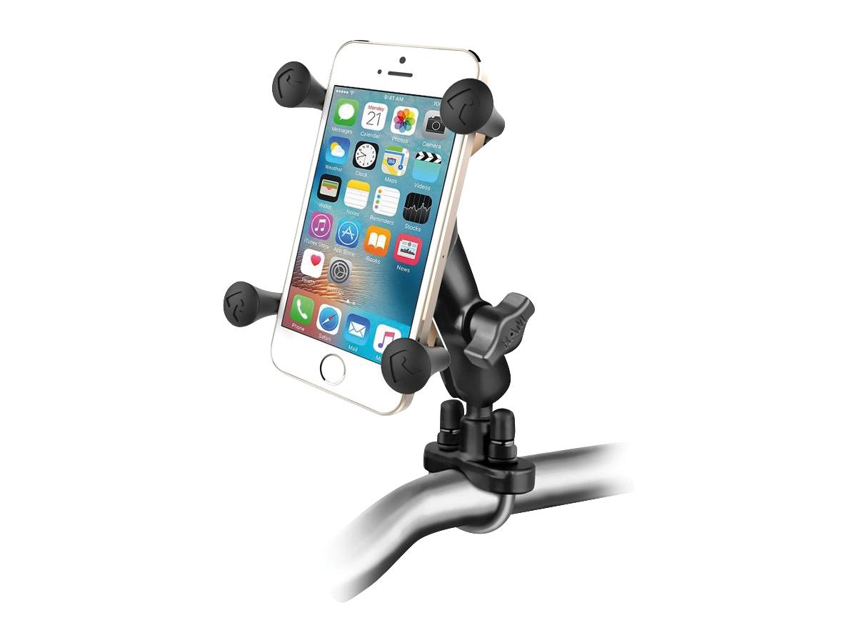 Ram Mounts Ram Handlebar Rail Mount With Zinc Coated U Bolt Base And Universal X Grip Cell/Iphone Cradle Handlebar Rail Mount Ram Mounts Default Title