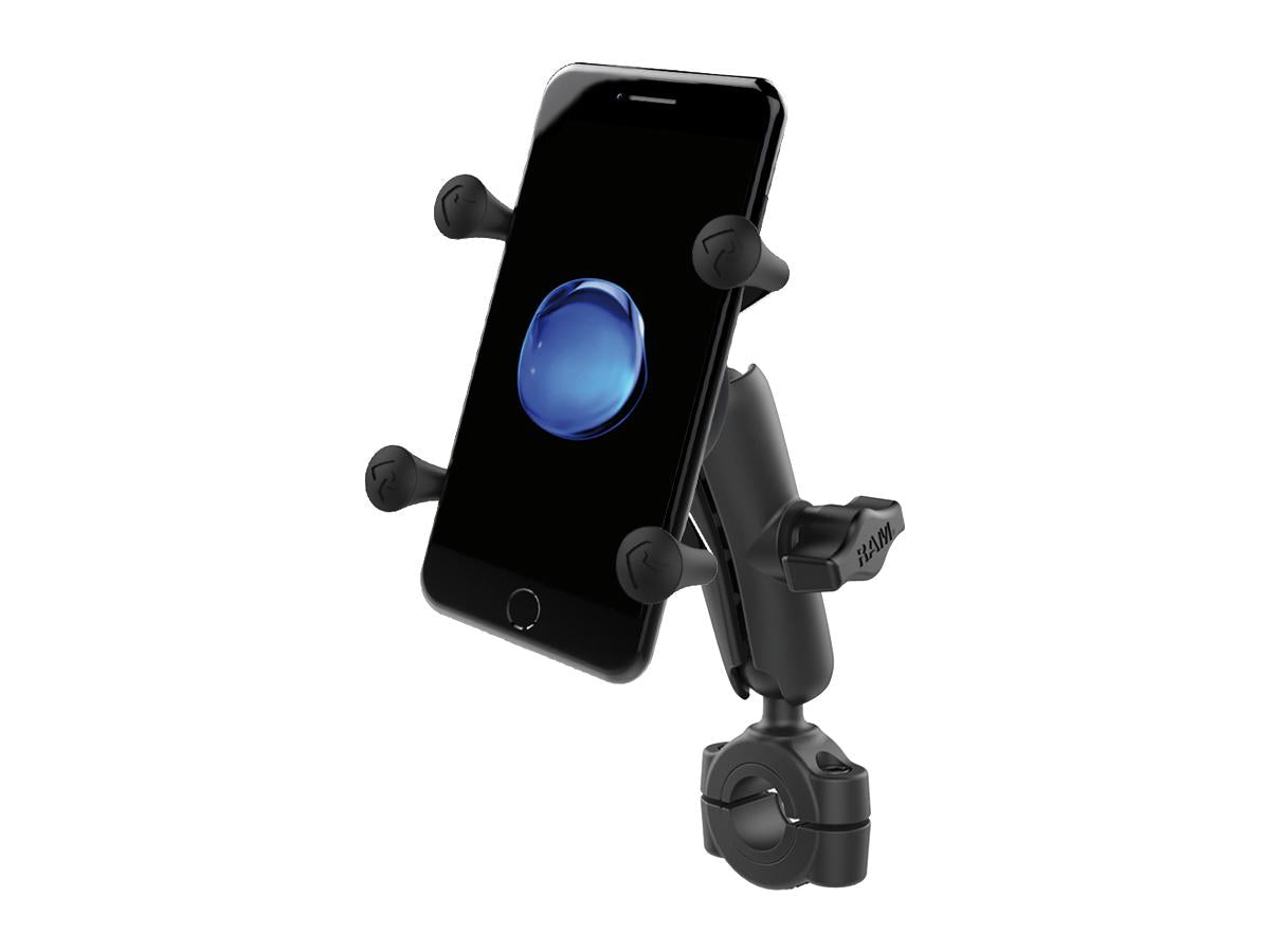 Ram Mounts Torque X Grip Handlebar Mounting Kit 3/4" 1" Handlebar Clamp, Medium Arm And X Grip For Phones Black Powder Coated Ram Mounts Default Title