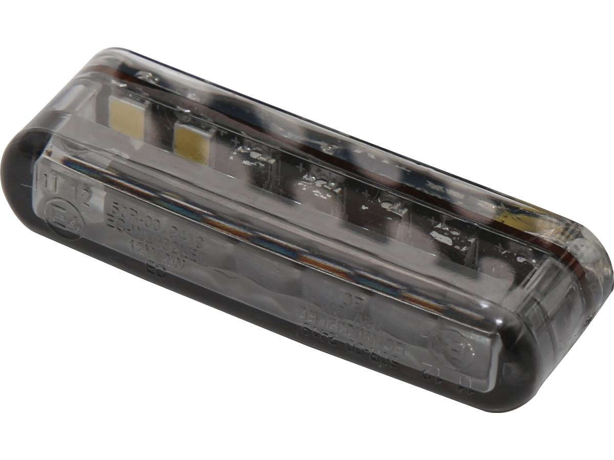 Shin Yo Shorty Led Turn Signal/Position Light Height(mm): 8 , Width(mm): 40 , Depth(mm): 13 , Approved For Horizontal Installation Smoke Led Shin Yo