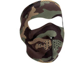 Zan Headgear Woodland Camo Neoprene Full Face Mask Zan Headgear Default Title