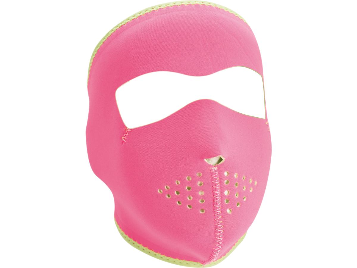 Zan Headgear Pink Reverses To Lime Neoprene Full Face Mask Zan Headgear Default Title